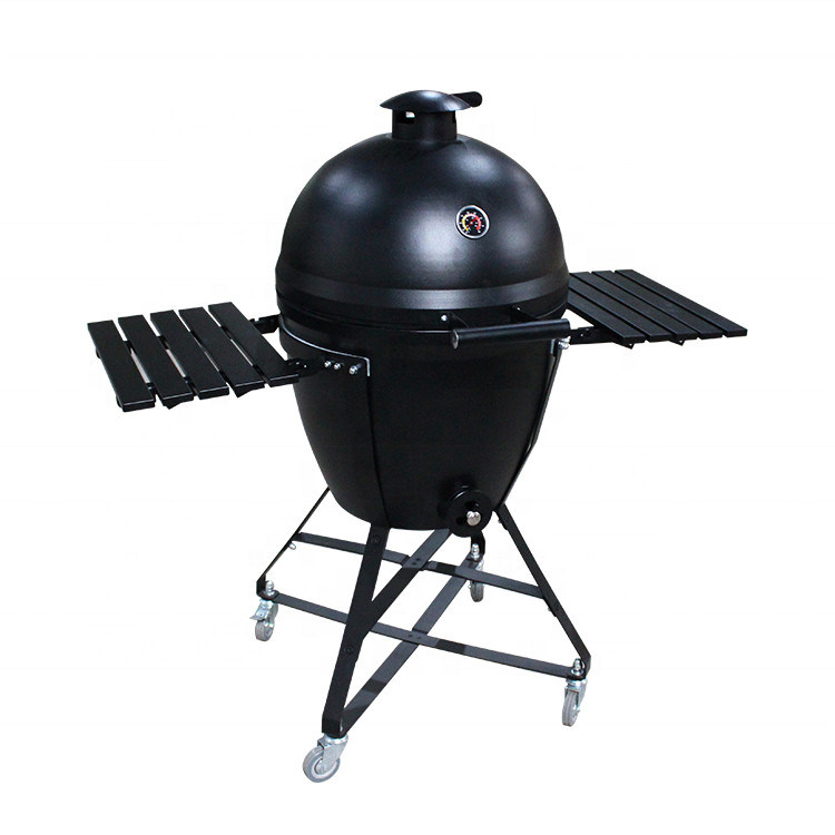 Egg shaped stainless steel kamado barbecue gold stone steel grill