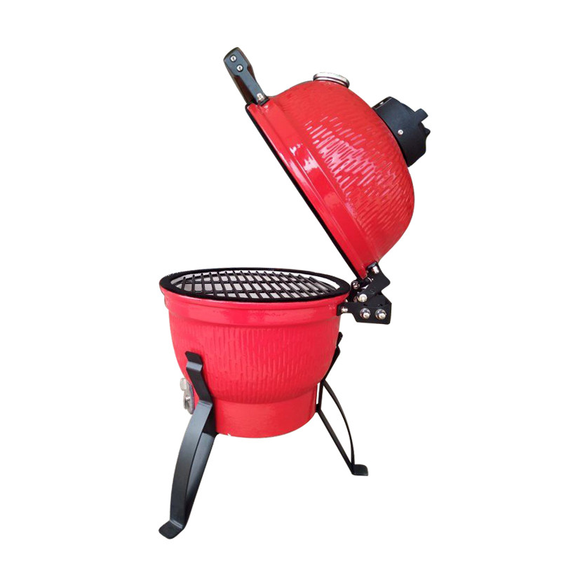 Red Kitchen Kamado Charcoal Grill And Smoker , Egg Shaped Charcoal Grill