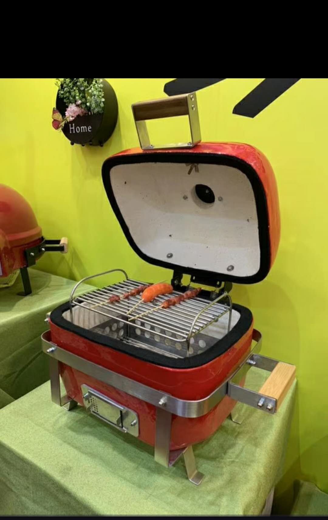 18" tabletop series ceramic kamado grilling square grill from kimstone