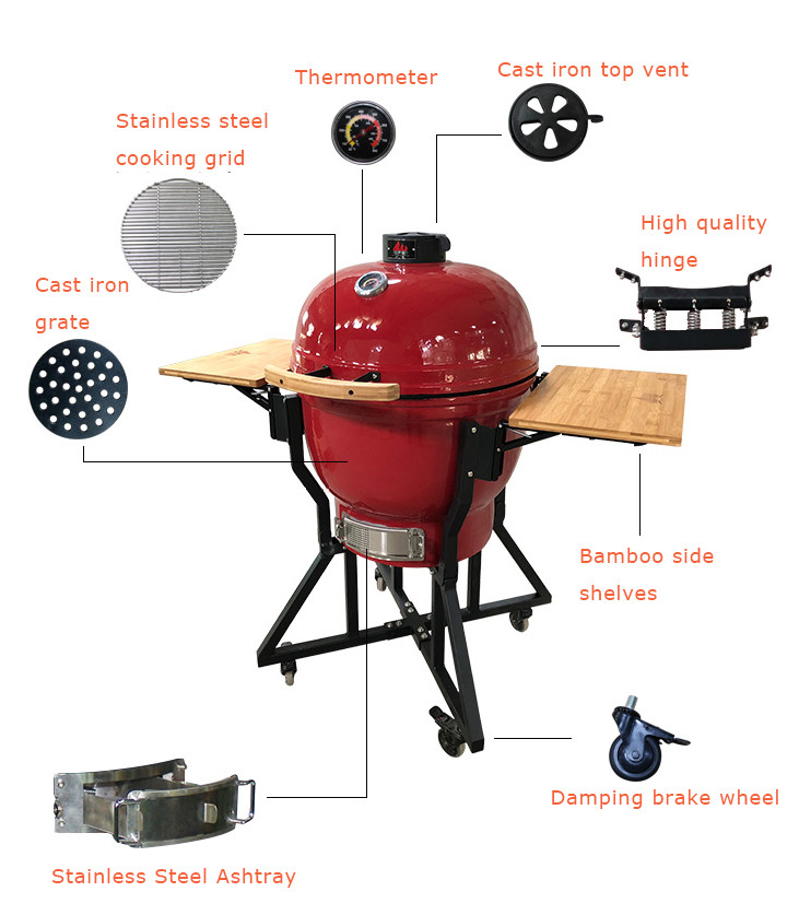 24inch kimstone kamado grill barbecue grill ceramic bbq smoker
