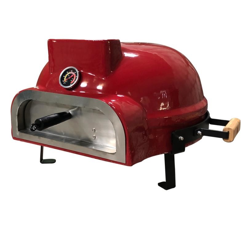 outdoor cooking appliance red ceramic pizza oven kamado