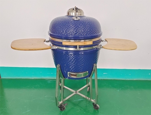 61cm Ceramic Kamado Grill 24 Inch Stainless Steel Stands Cast Iron Grate