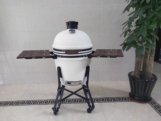 Charcoal Kamado Grill Special Hinge Urban  white Glaze Compleet