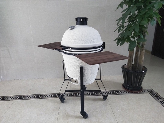 Special Hinge Urban Charcoal Kamado Grill 22 Inch White Glaze Compleet 57*65cm