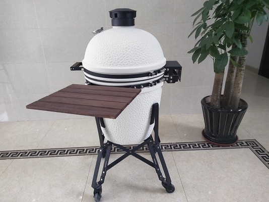 Charcoal Kamado Grill Special Hinge Urban  white Glaze Compleet