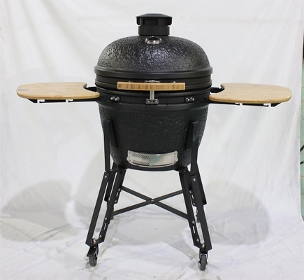 Charcoal 22 Inch Starry Sky surface Ceramic Kamado Grills BBQ Bamboo Handlle