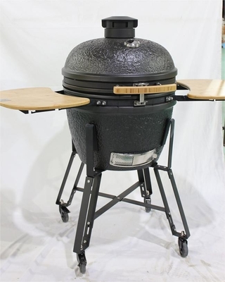 Charcoal 22 Inch Starry Sky surface Ceramic Kamado Grills BBQ Bamboo Handlle