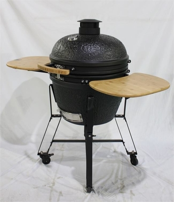 Charcoal 22 Inch Starry Sky Surface Ceramic Kamado Grills BBQ Bamboo Handlle