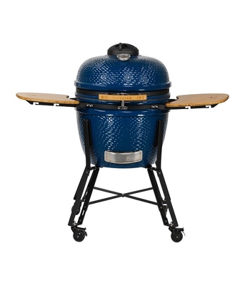 Top-Notch 24-Inch Ceramic Barbecue Kamado Grill With Cooking Surface Cast Iron