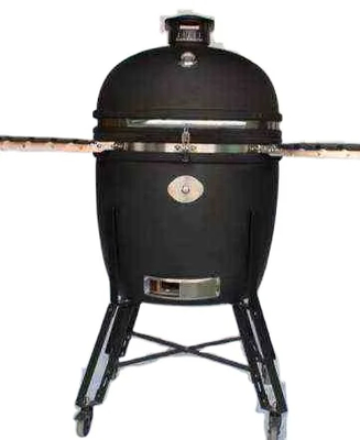 Built-In Thermometer 24 Inch Kamado Grill With Cast Iron Cooking Surface