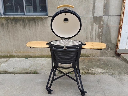 Classic 22 Inch Kamado Grills BBQ Bubble Black Glaze Surface