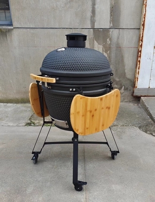 Classic 22 Inch Kamado Grills BBQ Bubble Black Glaze Surface