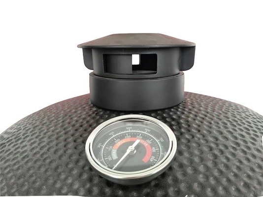 Charcoal 22 Inch Dot Pattern Ceramic Kamado Grills With Black Pizza Stone
