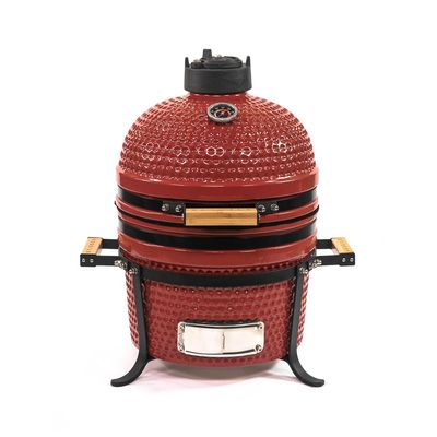 Handwork Ceramic Red Charcoal 15 Inch Kamado Grill