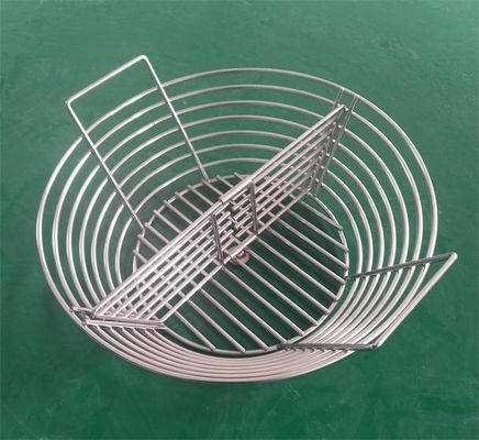 SS304 Natural Color BBQ Grill Accessories , SGS Stainless Steel Grill Basket