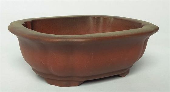 Mini Purple Clay Ceramic Indoor Pots , Square Ceramic Bonsai Pots