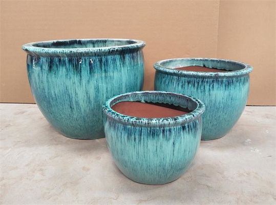 Round Ceramic Plant Pots Outdoor