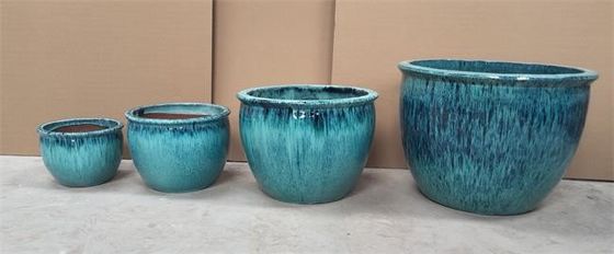 Round Ceramic Plant Pots Outdoor