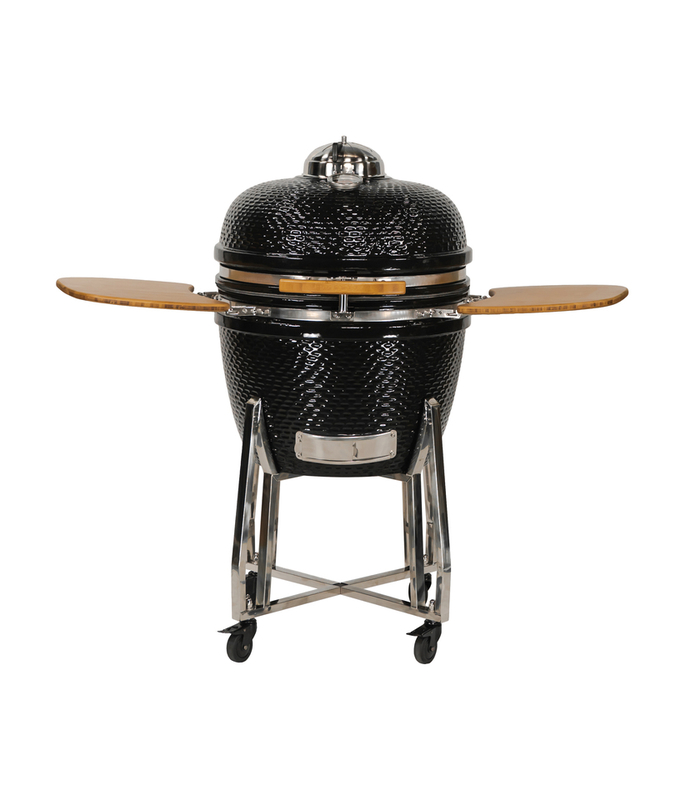 Cast Iron 24 Inch Charcoal Kamado Grill With Temperature Range Of 200-700°F