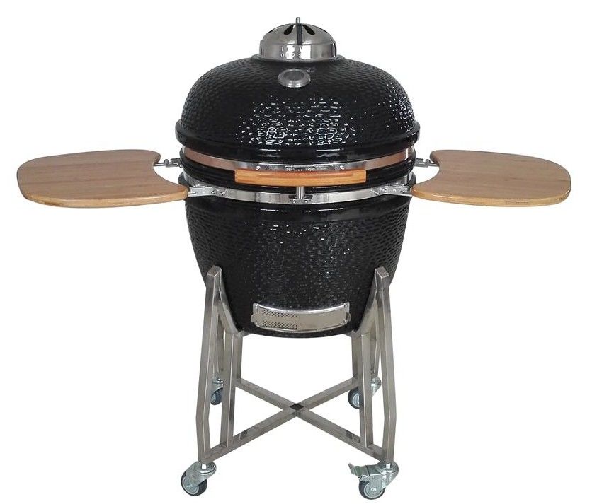 SGS Black Cast Iron Grate Barbeque 24 Inch Kamado Grill